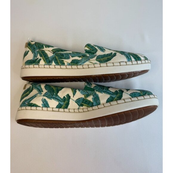 Clarks Cloudsteppers Women 9M Canvas Slip-On Palm Step Glow Jade Green Sneaker - Picture 7 of 12